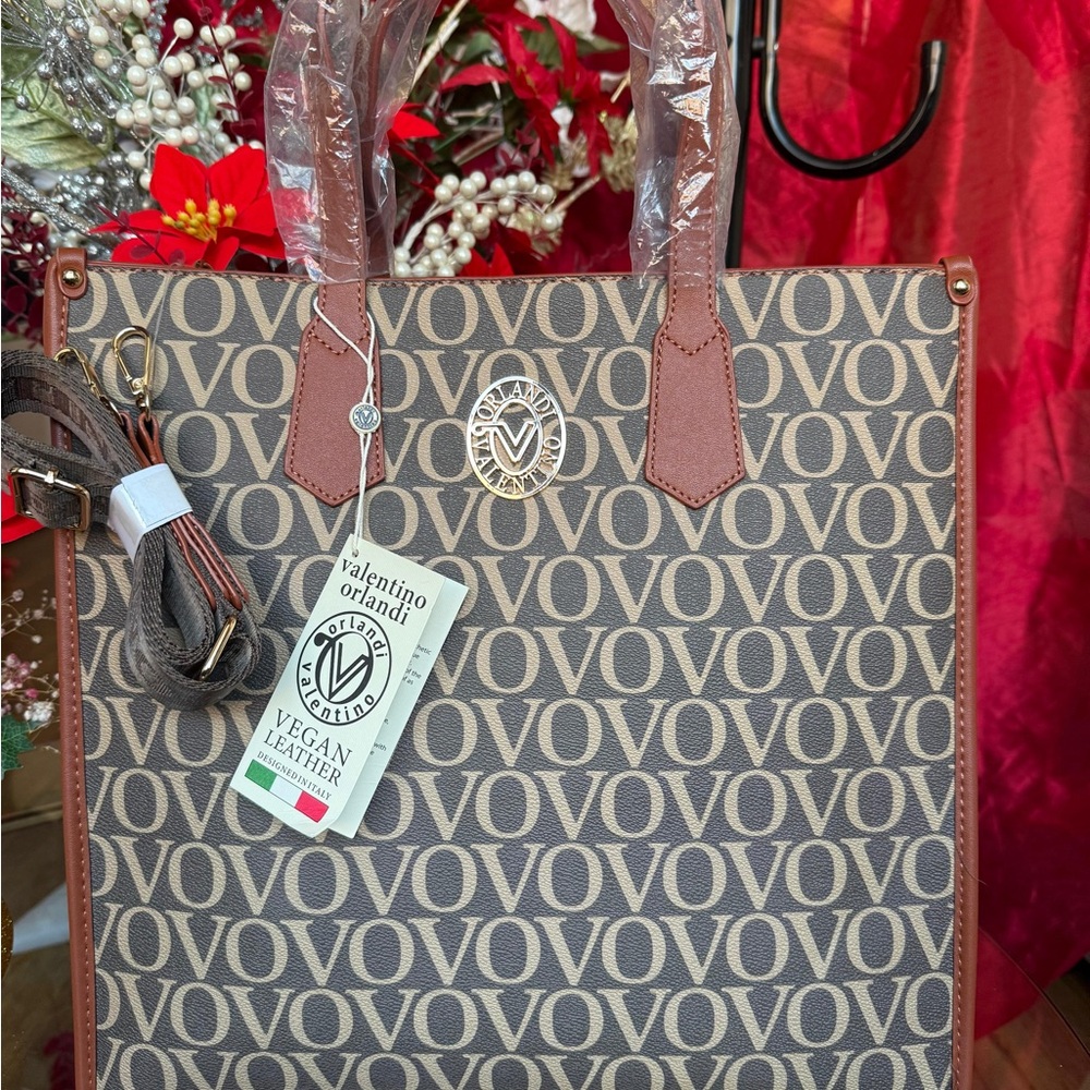 Valentino Orlandi Brown Monogram Tote